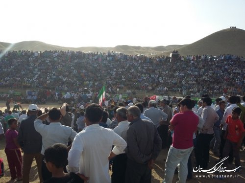 برگزاری بزرگترین رویداد ورزشی شهرستان مراوه تپه در آرامگاه مختومقلی فراغی