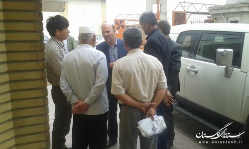 بازدید فرماندار شهرستان ترکمن از مراکز تحویل جو