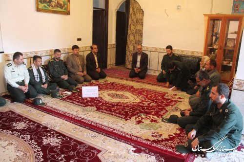 غبار روبی مزار شهدا و دیدار با خانواده شهیدان با حضور فرماندار گالیکش