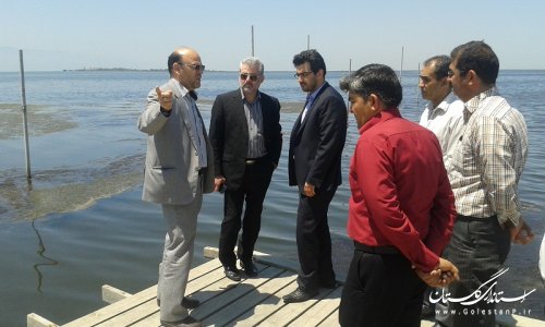 بازدید معاون هماهنگی امورعمرانی استانداراز محل شنا و اسکله بندرترکمن