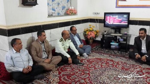 دیدار فرماندار با خانواده سه شهید مبارزه با مواد مخدر