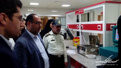 بازدید فرماندار علی ابادکتول از آزمایشگاه تازه تاسیس شهرستان 
