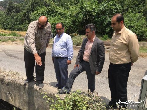 بازدید فرماندار علی آبادکتول  از پروژه های راه و شهرسازی شهرستان