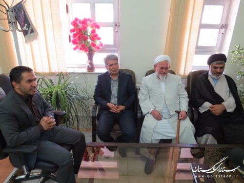 دیدار فرماندار و مسئولین با دادستان و رئیس دادگستری شهرستان آق قلا