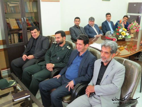 دیدار فرماندار و مسئولین با دادستان و رئیس دادگستری شهرستان آق قلا