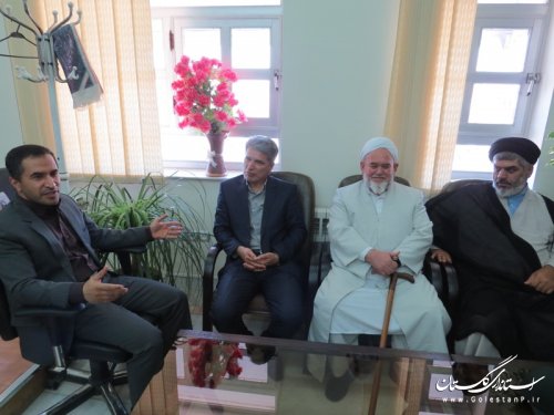 دیدار فرماندار و مسئولین با دادستان و رئیس دادگستری شهرستان آق قلا