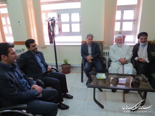 دیدار فرماندار و مسئولین با دادستان و رئیس دادگستری شهرستان آق قلا