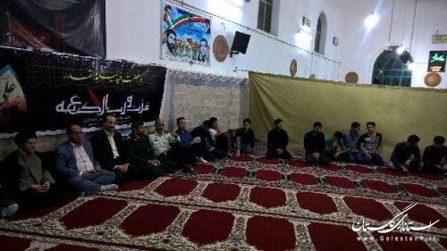 حضور فرماندار علی آباد کتول درمراسم شب قدر