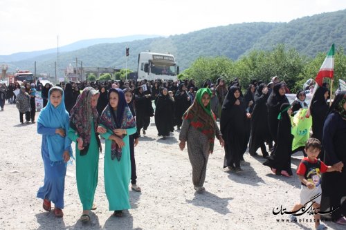 راهپیمایی باشکوه روز قدس بخش لوه در صادق آباد برگزار شد