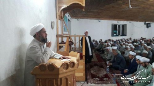 حضور بخشدار در نماز تراویح و مراسم ختم قرآن کریم روستای گلیداغ