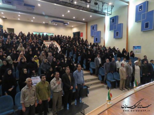 برگزاری تجمع مردمی عفاف و حجاب مدافعان حریم خانواده در رامیان