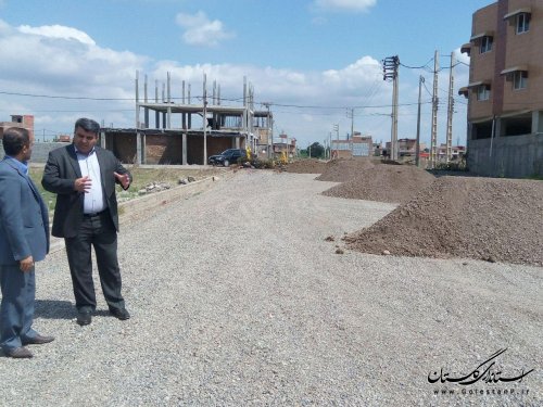 بازدید فرماندار رامیان از پروژه های عمرانی شهر خان به بین