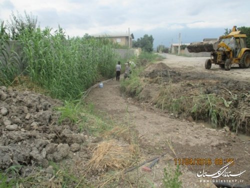 احداث کانال بتن مسلح 80*100 خیابان فرهنگ 14 مزرعه کتول