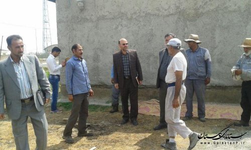 بازدید فرماندار شهرستان ترکمن از روستای قره قاشلی