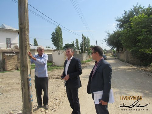 بازدید فرماندارگمیشان از روستای بصیرآباد