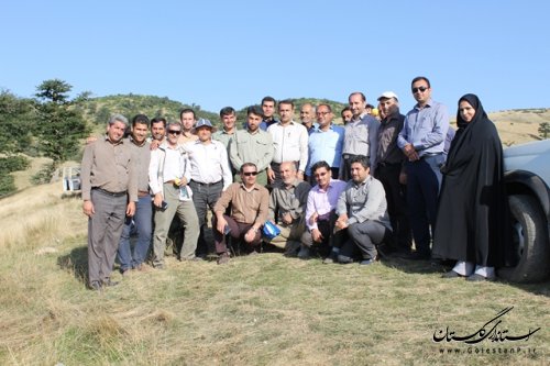 بازدید فرماندارعلی آباد کتول ومدیران ازسرچشمه های رودخانه زرین گل