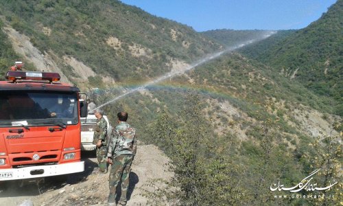 مهار آتش سوزی جنگل های چشمه ساران شهرستان آزادشهر