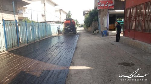 بیش از 5000 متر مربع از معابر شهری فاضل آباد اسفالت شد