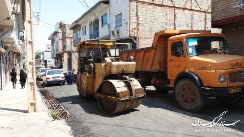 بیش از 5000 متر مربع از معابر شهری فاضل آباد اسفالت شد