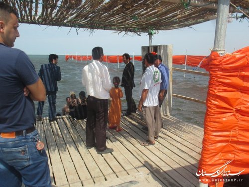 بازدید معاون فرماندار از محل شنا واسکله بندرترکمن