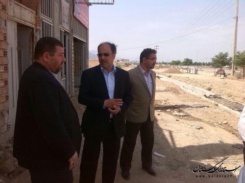 بازدید فرماندار شهرستان آزادشهر از پروژه جمع آوری آب های سطحی