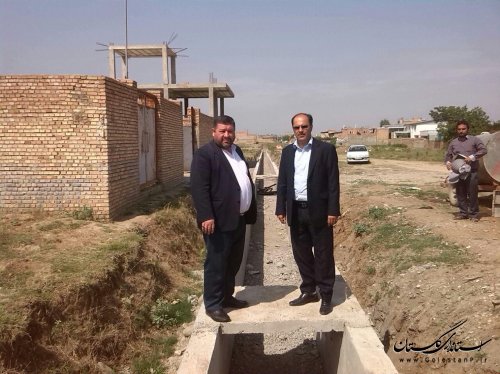 بازدید فرماندار شهرستان آزادشهر از پروژه جمع آوری آب های سطحی