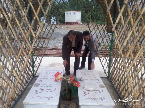 فرماندار بندرگز به مقام شامخ شهدای گمنام نوکنده ادای احترام کرد