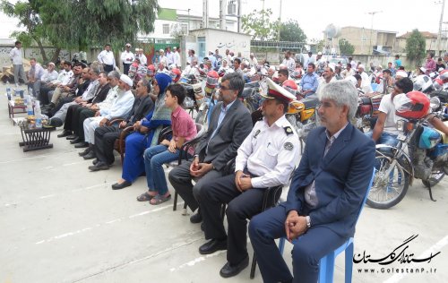 همایش ارتقاء فرهنگ ایمنی موتور سواران در سیمین شهر