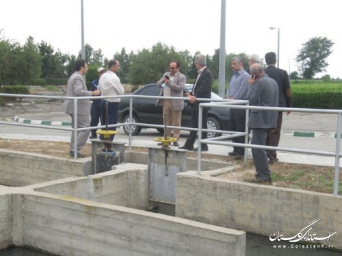 بازدید فرماندار و مدیران سازمان جهاد کشاورزی استان از مرکز تصفیه فاضلاب شهر کردکوی