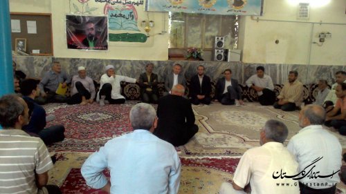 نماینده مردم مینودشت، کلاله، گالیکش و مراوه تپه با مردم صادق آباد دیدار کرد