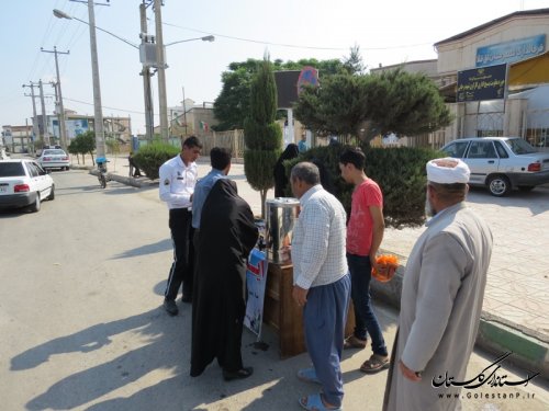 برپایی ایستگاه صلواتی به مناسبت دهه کرامت