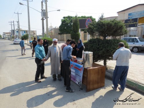 برپایی ایستگاه صلواتی به مناسبت دهه کرامت
