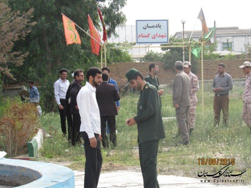 بازدید معاون فرماندار گمیشان از عملیات احداث مقبره شهدای گمنام(غواص) شهرستان