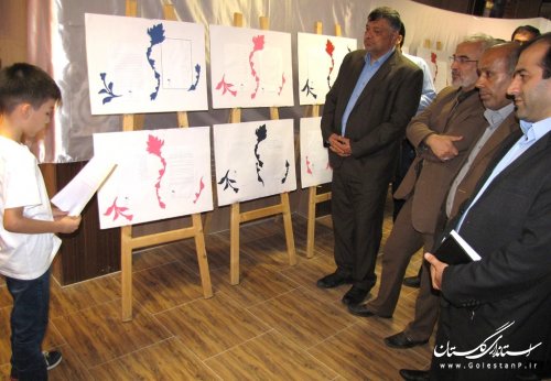 نمايشگاه آثار رضوي با عنوان در آستان بيكران در گرگان گشايش يافت