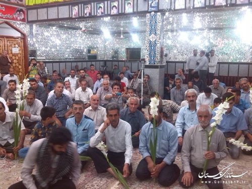 ورود کاروان خدام رضوی به همراه پرچم حرم امام رضا(ع) به شهر نوده خاندوز