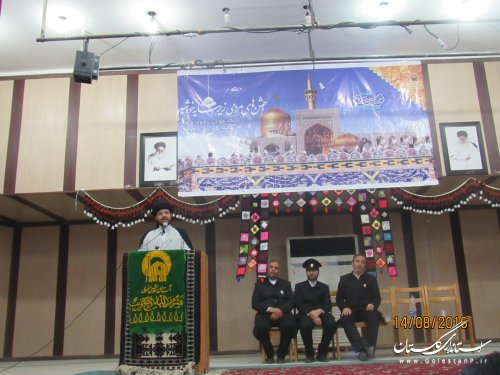 مراسم استقبال از خادمین حرم رضوی در گمیشان برگزار شد
