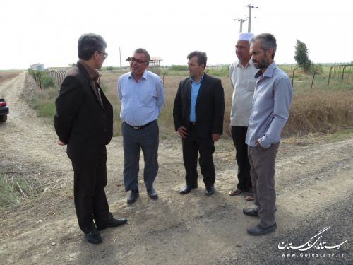 بازدید فرماندار ازاجرای پروژه های عمرانی چند روستای بخش مرکزی آق قلا
