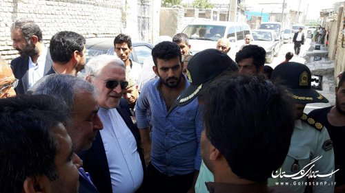 بازدید استاندار گلستان از مناطق پاکسازی شده از مواد مخدر استان