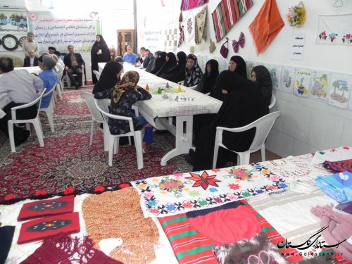 افتتاح نمایشگاه صنایع دستی سالمندان نور امید مینودشت
