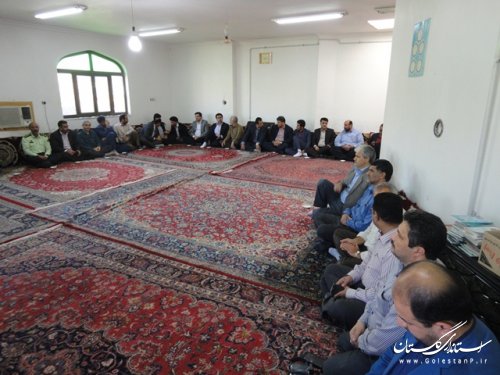 دیدار فرماندار و مدیران ادارات علی ابادکتول با امام جمعه شهرستان 