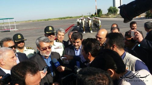 وزیر کشور دقایقی قبل وارد استان گلستان شد