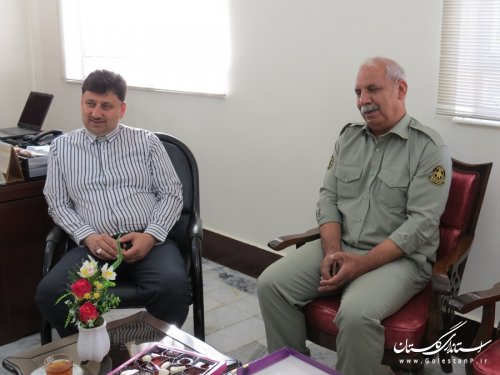 دیدار رئیس و مسئول روابط عمومی پارک ملی گلستان با فرماندار گالیکش