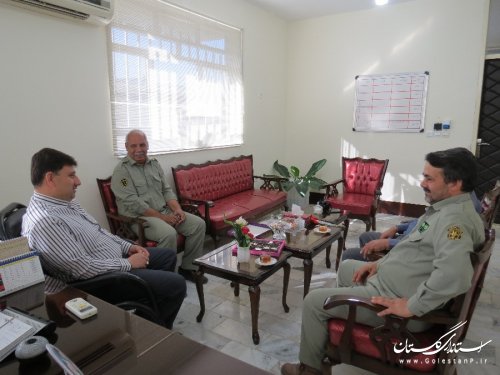 دیدار رئیس و مسئول روابط عمومی پارک ملی گلستان با فرماندار گالیکش