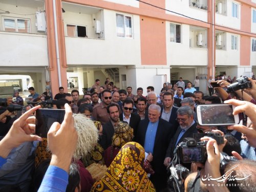 42 واحد مسکن مهر شهر آق قلا با حضور وزیر کشور افتتاح شد