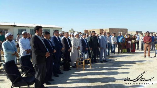 کلنگ زنی مدرسه ۶ کلاسه روستای  آق تقه جدید شهرستان مراوه تپه