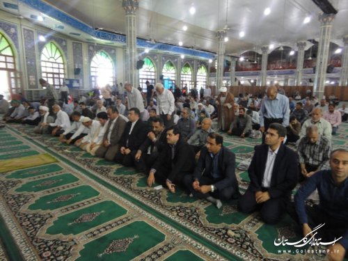 سخنرانی فرماندارعلی آباد کتول در مصلی به مناسبت هفته دولت