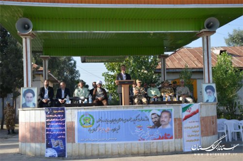 صبحگاه مشترک نیروهای مسلح مستقر در گنبدکاووس بر پا شد