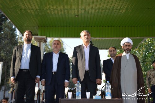 صبحگاه مشترک نیروهای مسلح مستقر در گنبدکاووس بر پا شد