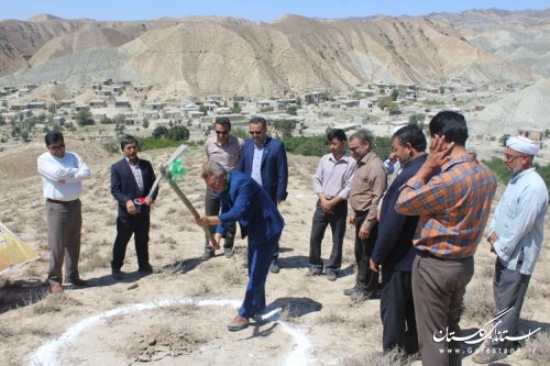 کلنگ زنی متمرکز پروژه آبرسانی 5 روستای بخش مرکزی مراوه تپه