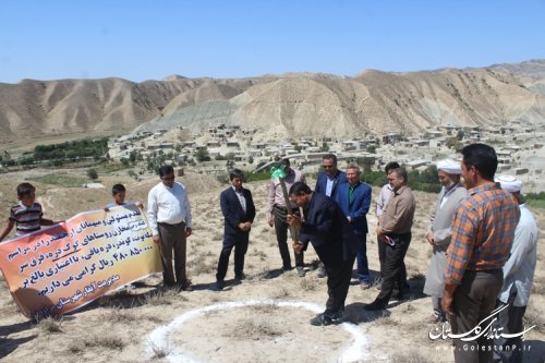 کلنگ زنی متمرکز پروژه آبرسانی 5 روستای بخش مرکزی مراوه تپه